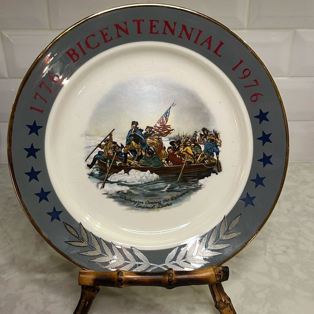 Vintage Limited Edition American Bicentennial Plate 1776-1976 The Sabina Line